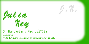 julia ney business card